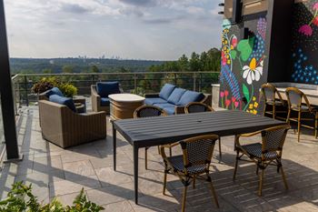 Skydeck with skyline views